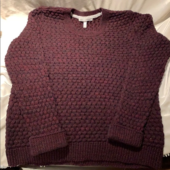 Victoria's Secret Sweaters - V Secret cable knit sweater. burgundy SZ LG